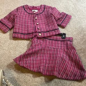 Janie and Jack girls tweed skirt and jacket